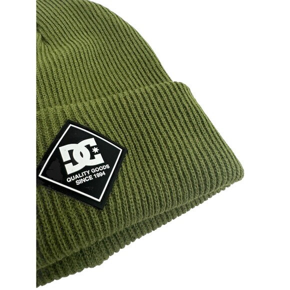 DC SHOES Unisex’s Beanie Hat Green One Size New - Picture 5 of 6